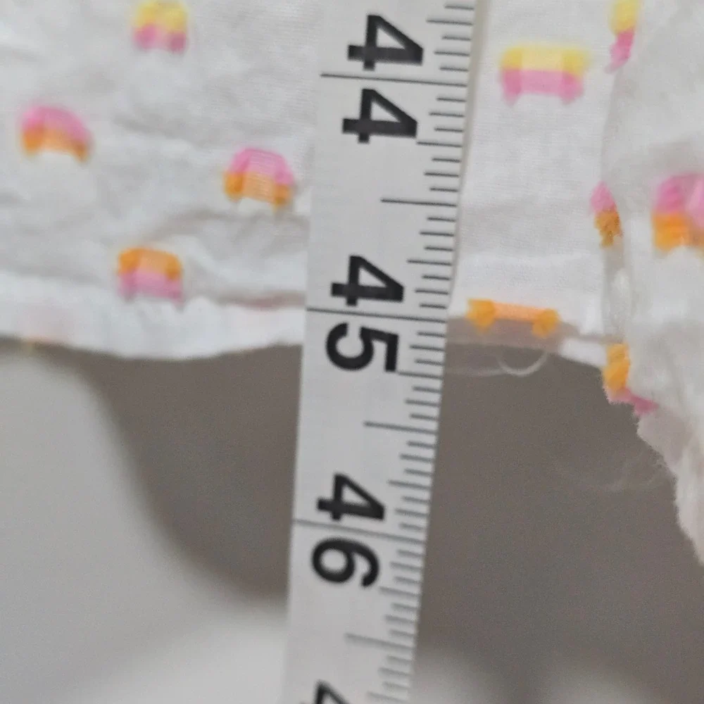 Draper James Rainbow Dot Tiered Midi Dress White Flutter Sleeves Pockets - Picture 15 of 15